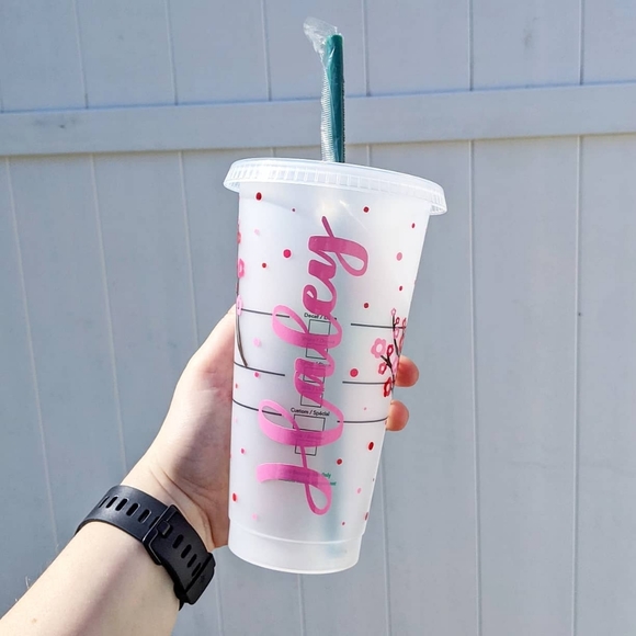 cherry blossom inspired starbucks cup tumbler - Picture 2 of 8